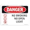 Signmission OSHA Danger Sign, No Smoking Or Open Lights, 18in X 12in Rigid Plastic, 12" W, 18" L, Landscape OS-DS-P-1218-L-1478 - alternate 1